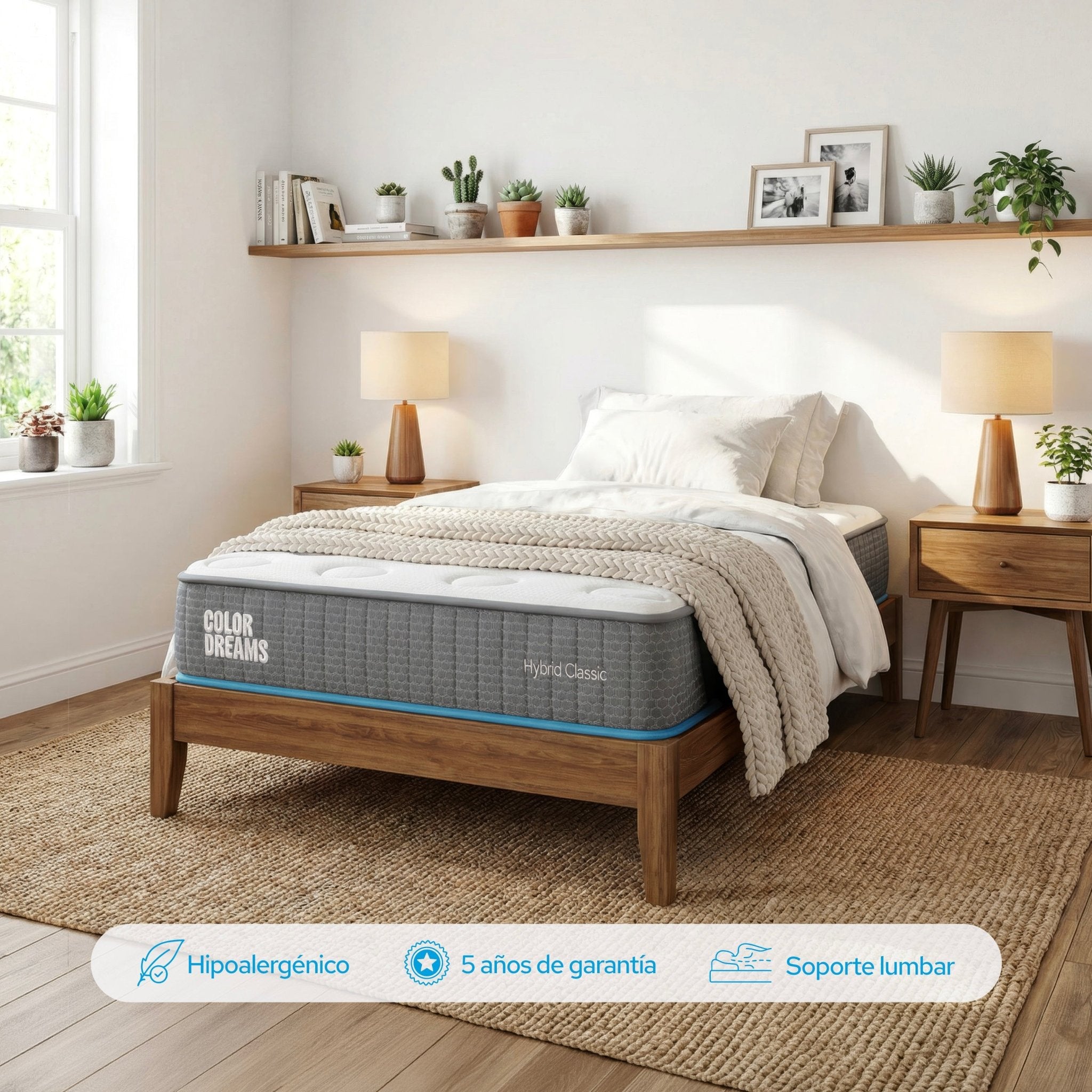 Colchón Individual Classic Hybrid 18cm - ColorDreams