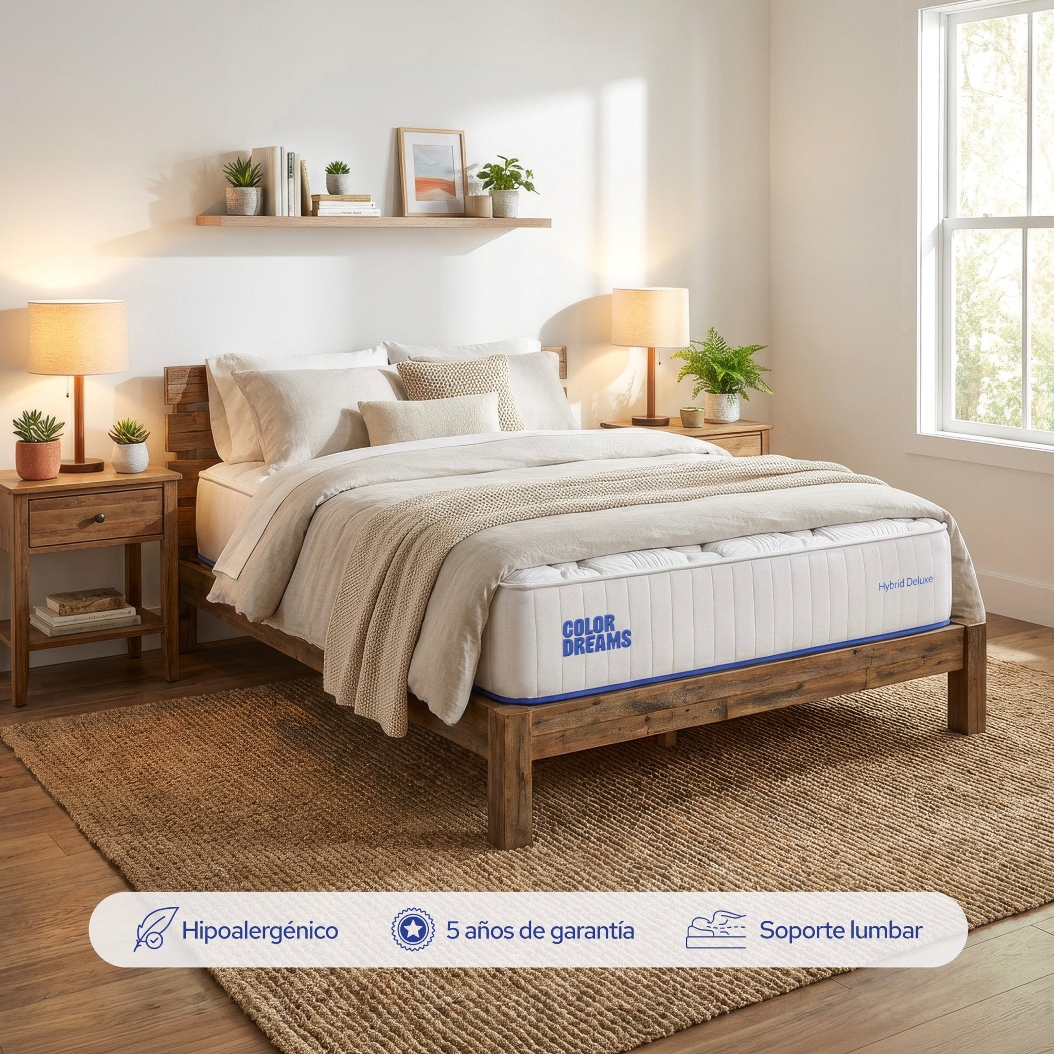Colchón Individual Hybrid Deluxe 25cm - ColorDreams