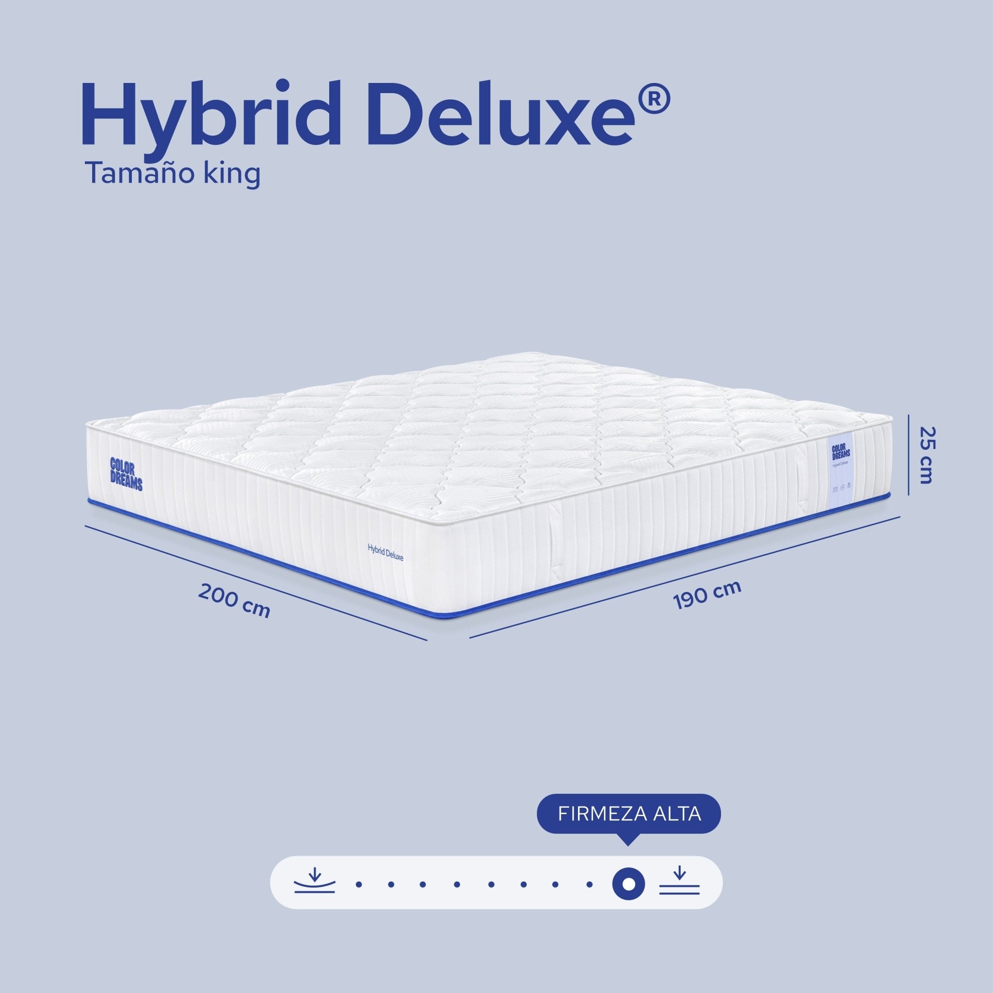 Colchón King Hybrid Deluxe 25cm - ColorDreams