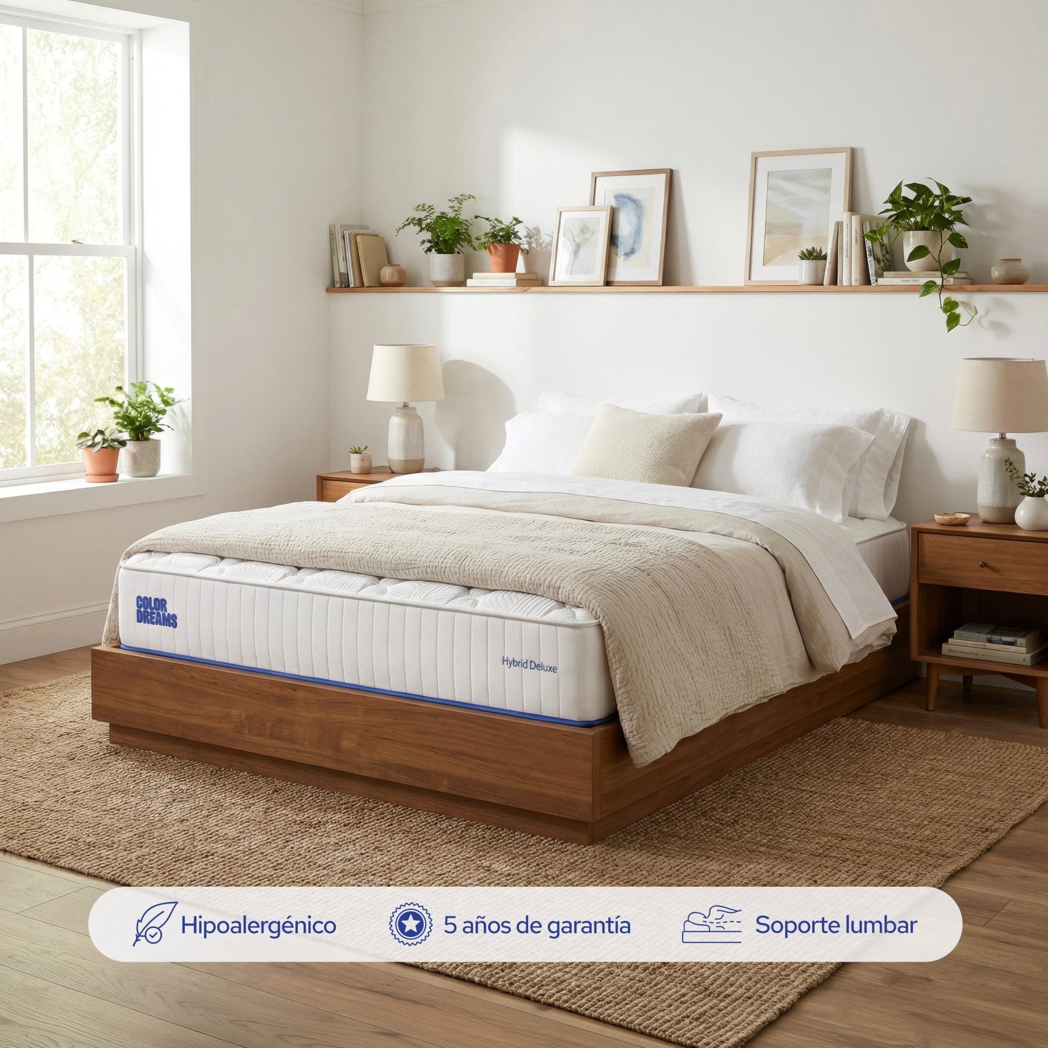 Colchón King Hybrid Deluxe 25cm - ColorDreams