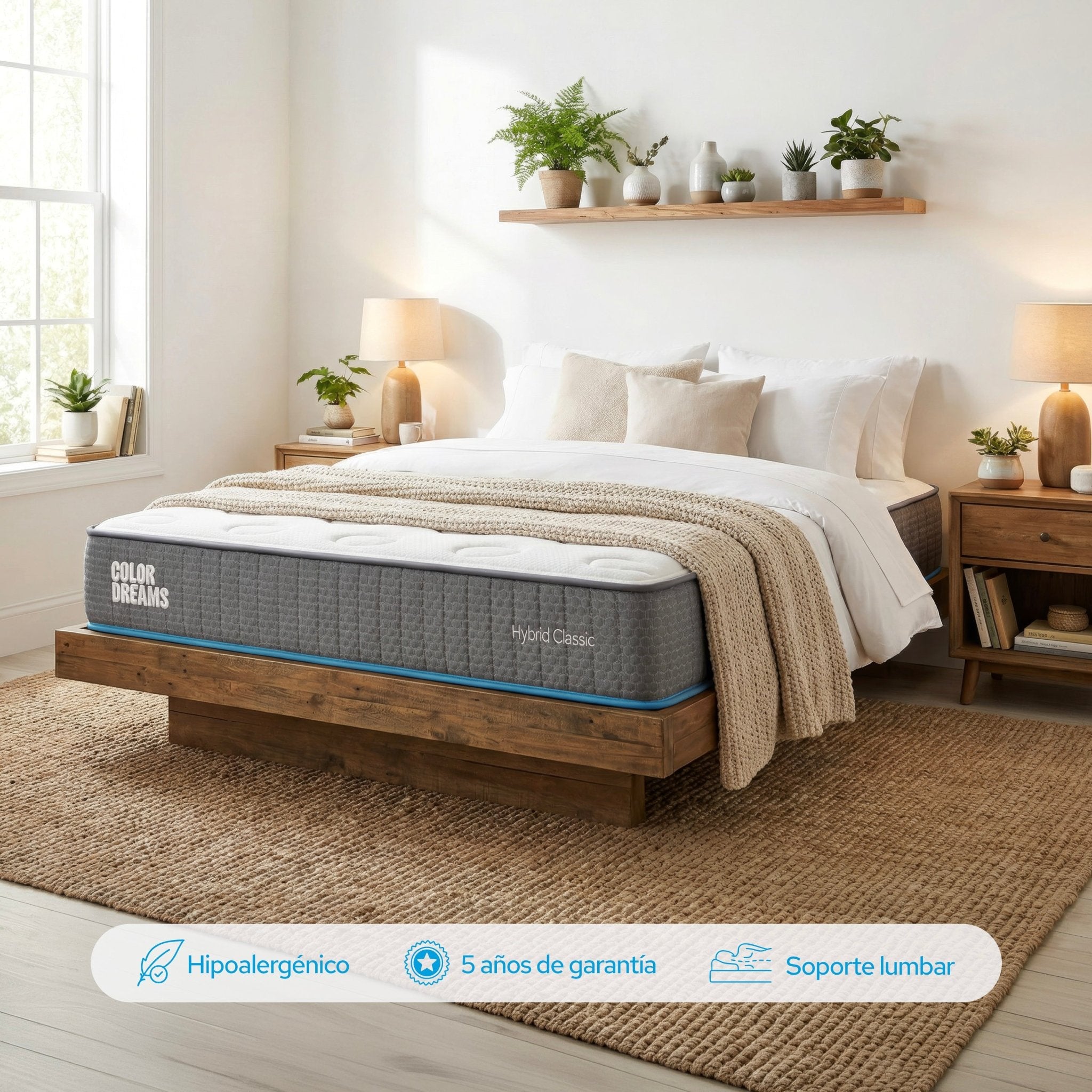 Colchón Matrimonial Classic Hybrid 18cm - ColorDreams