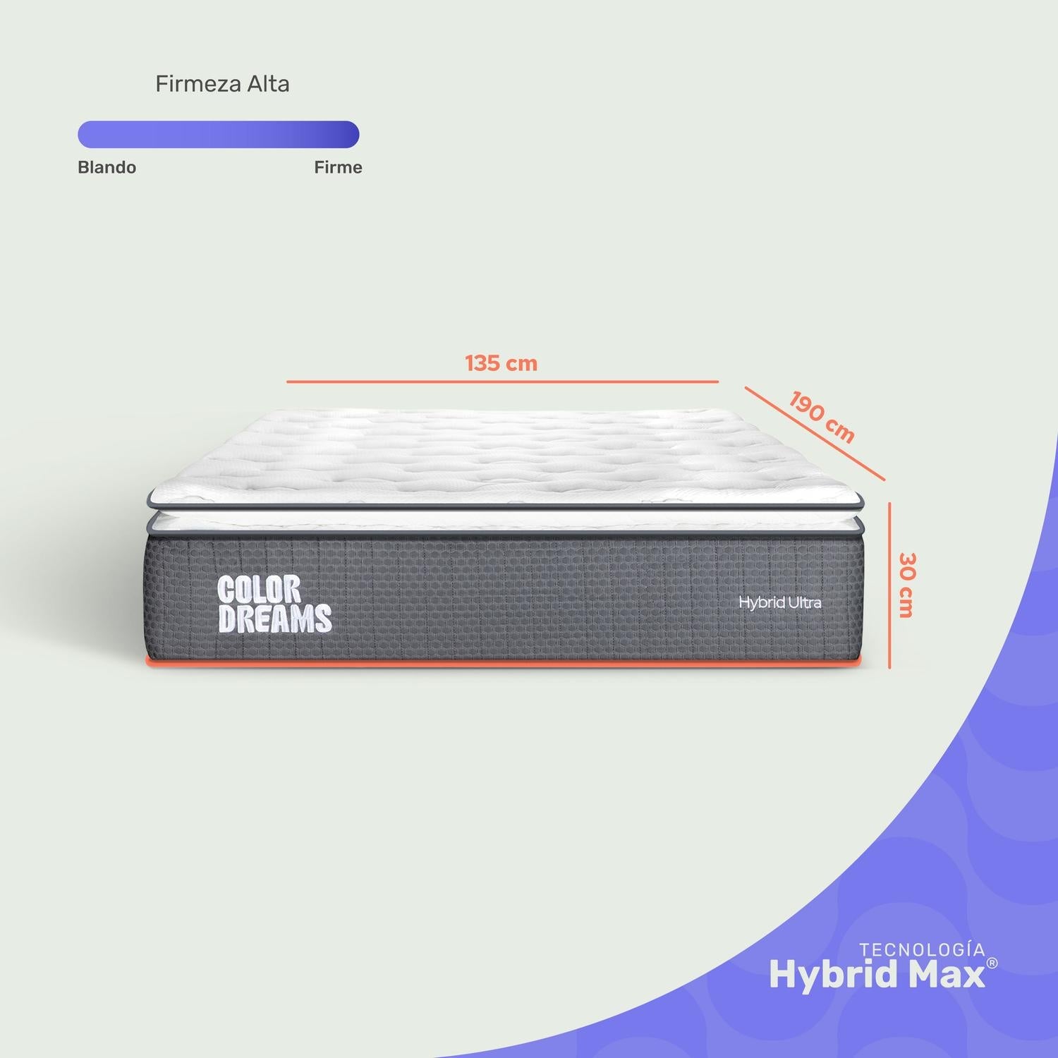 Colchón Matrimonial ColorDreams| Híbrido 30cm | Firme | Caja - ColorDreams