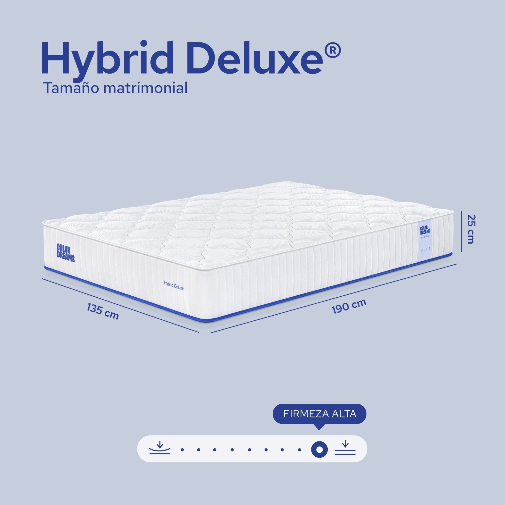 Colchón Matrimonial Hybrid Deluxe 25cm - ColorDreams