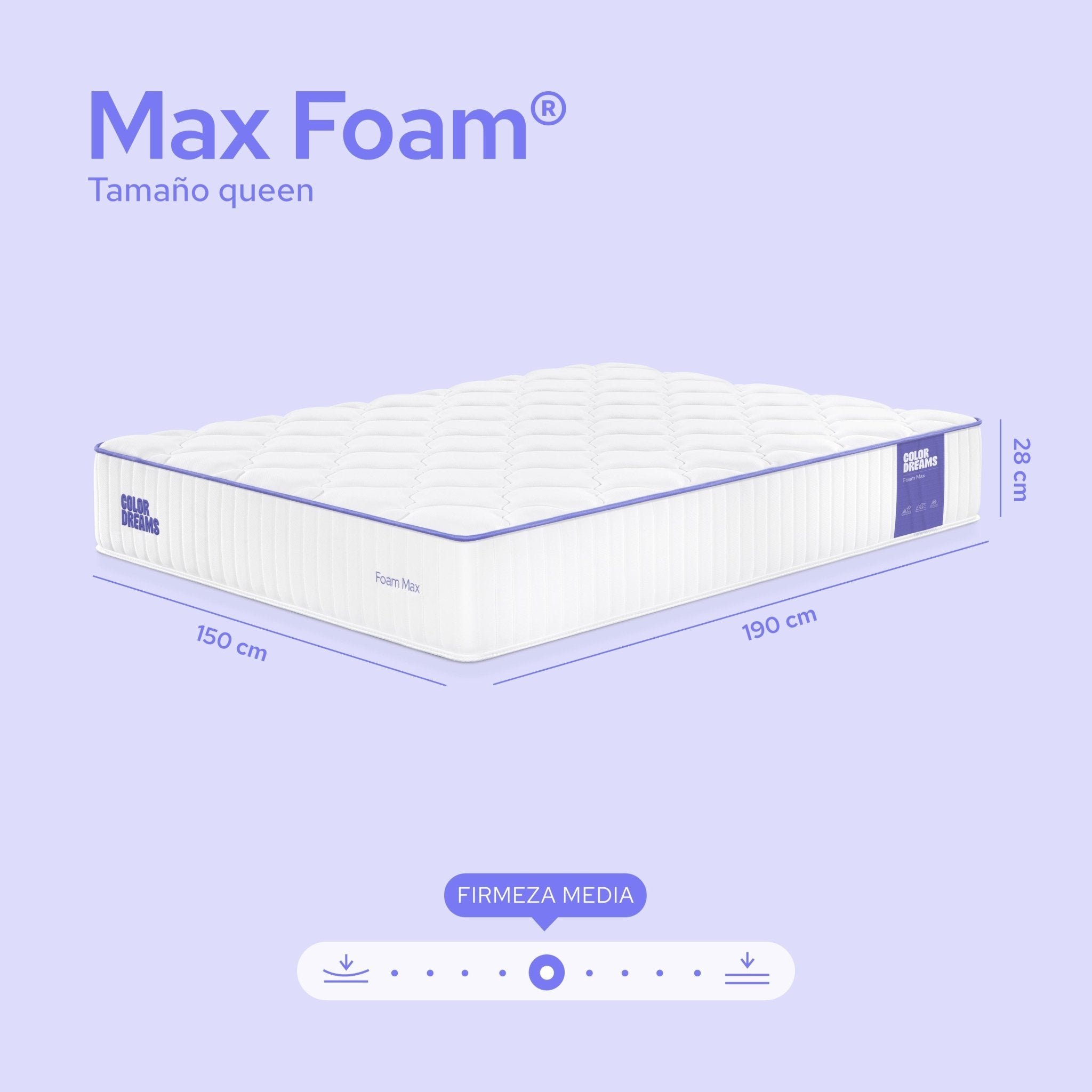 Colchón Queen Foam Max 28cm - ColorDreams