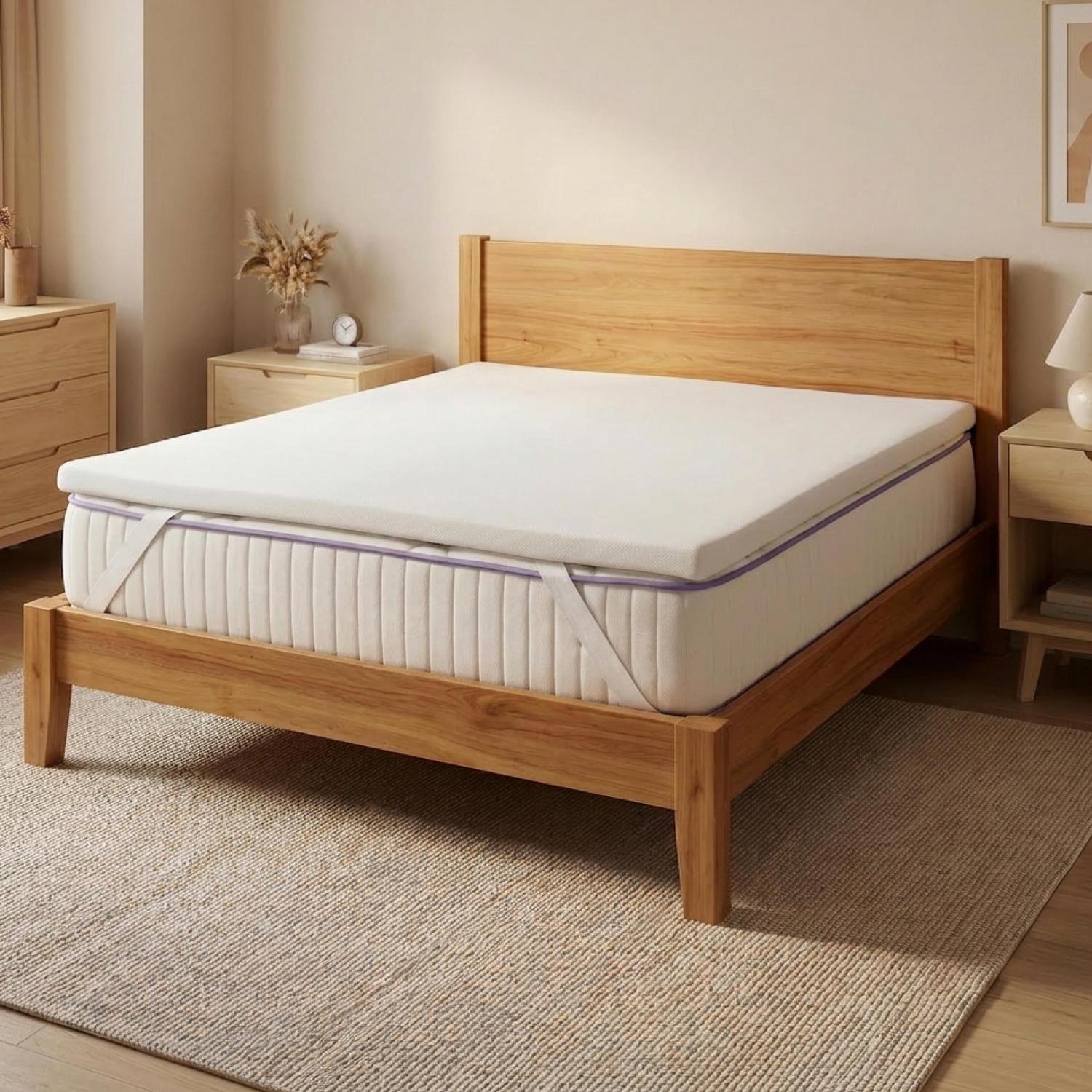 Colchoneta Cubre Colchon Topper Memory Foam 5cm King Size - ColorDreams