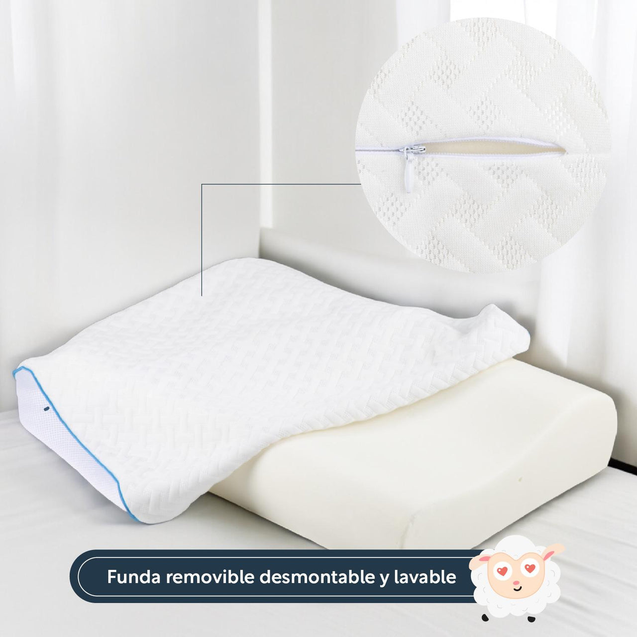 Almohada Ortopédica 2 Pzas Estandar Espuma Viscoelástica