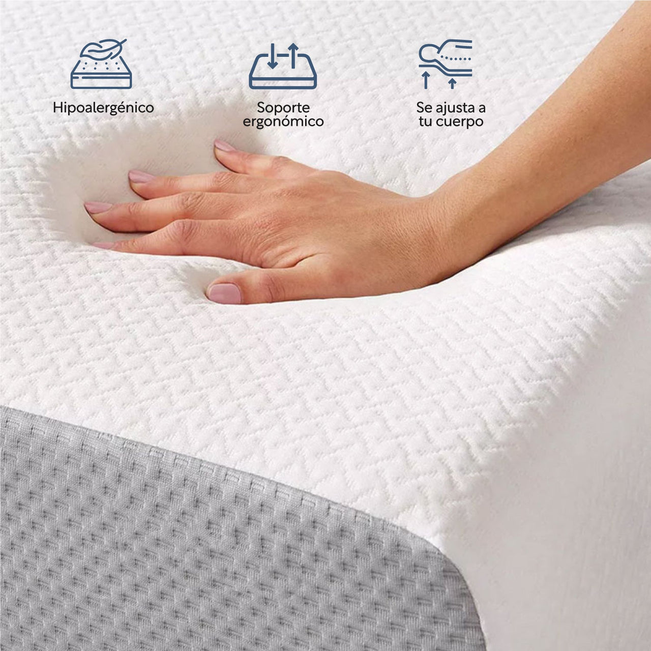 Colchón King Size Premium En Caja Memory Foam 200x190x23 cm ColorDreams