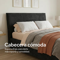 Cama Matrimonial ColorDreams | Madera Tapizada | 204x137 cm - ColorDreams