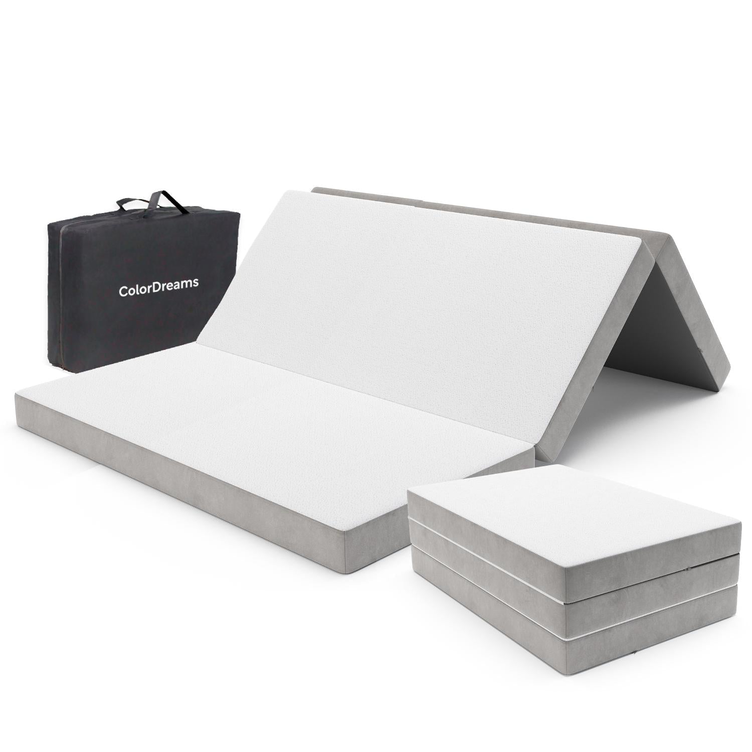 Colchón Individual 120 cm Plegable Seccionado Con Maleta - ColorDreams