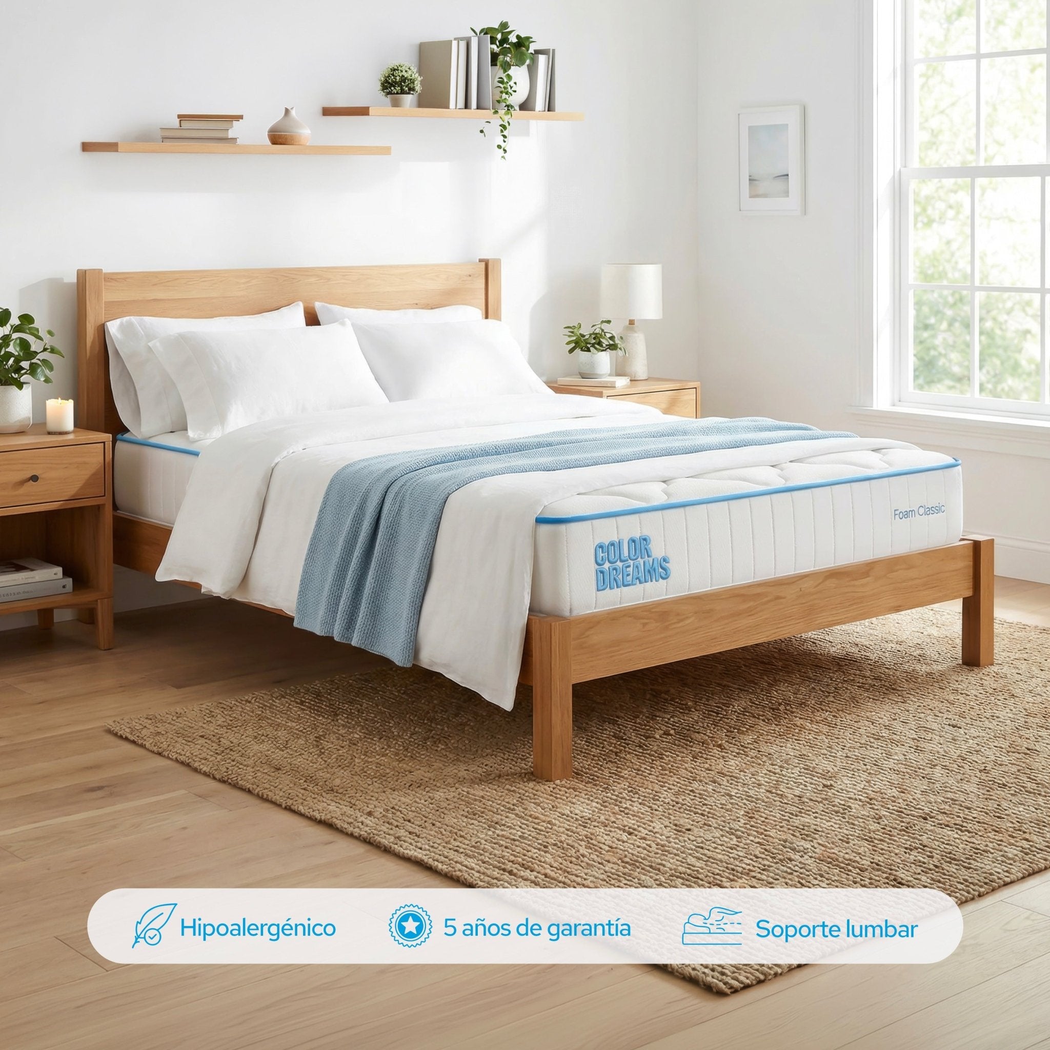 Colchón Individual Classic Foam 18cm - Set de 2 Piezas - ColorDreams