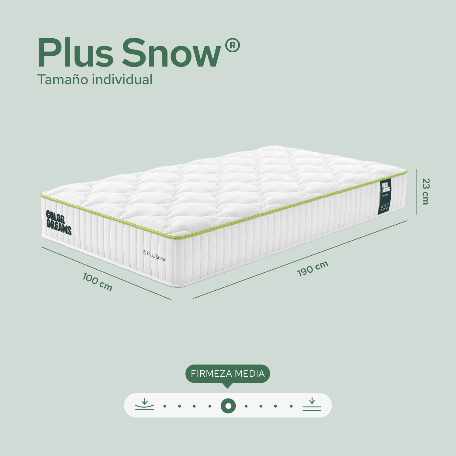 Colchón Individual Color Dreams | Memory Foam 23cm | Caja - ColorDreams