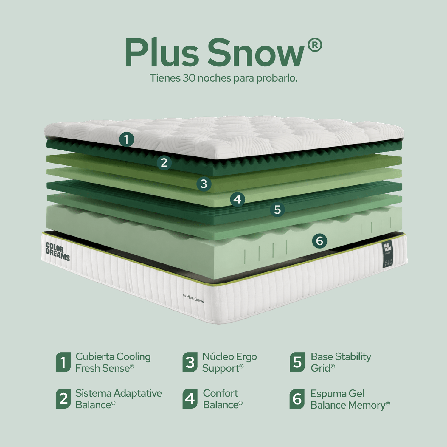 Colchón Individual Color Dreams | Memory Foam 23cm | Caja - ColorDreams