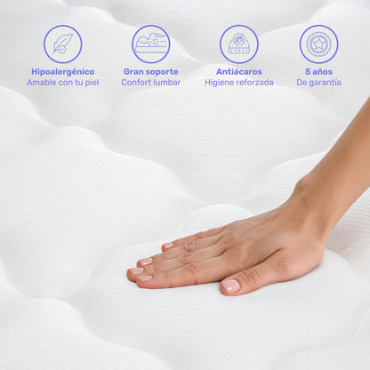 Colchón Individual ColorDreams | MemoryFoam Snow 18cm | Caja - ColorDreams