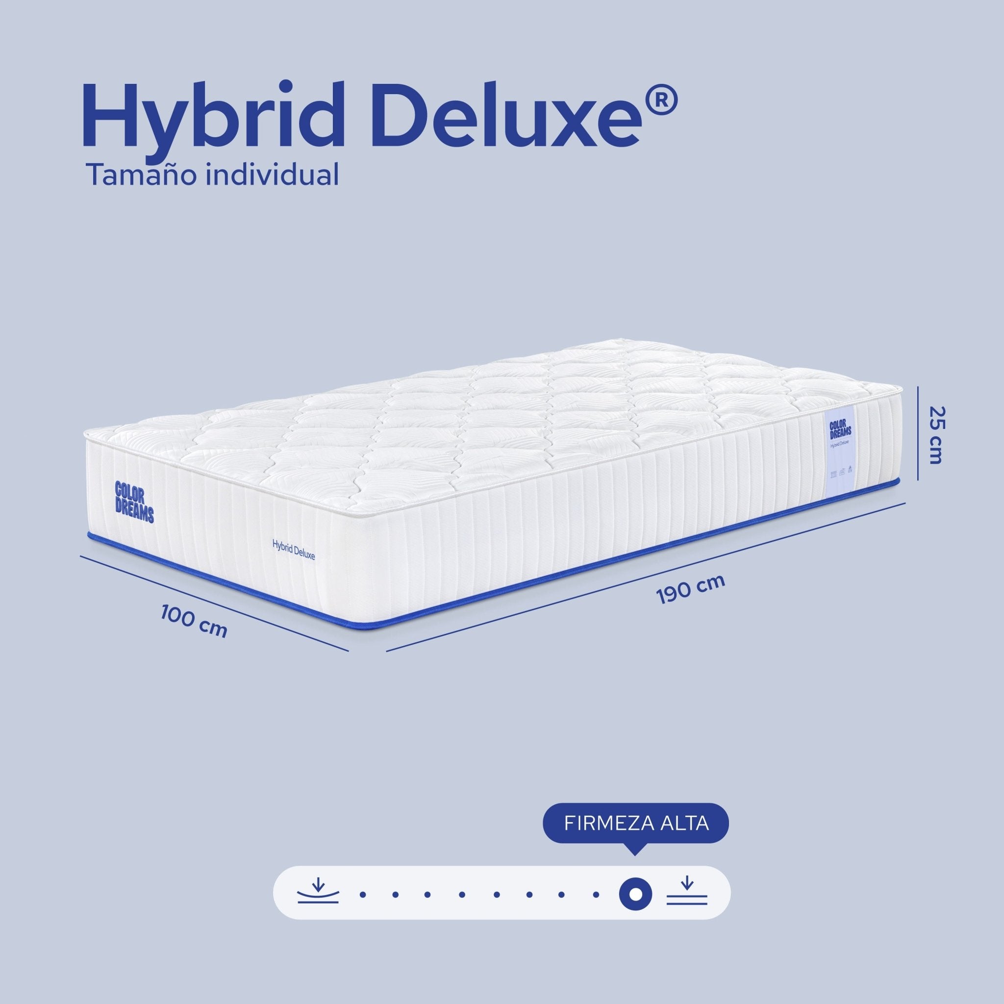 Colchón Individual Hybrid Deluxe 25cm - ColorDreams