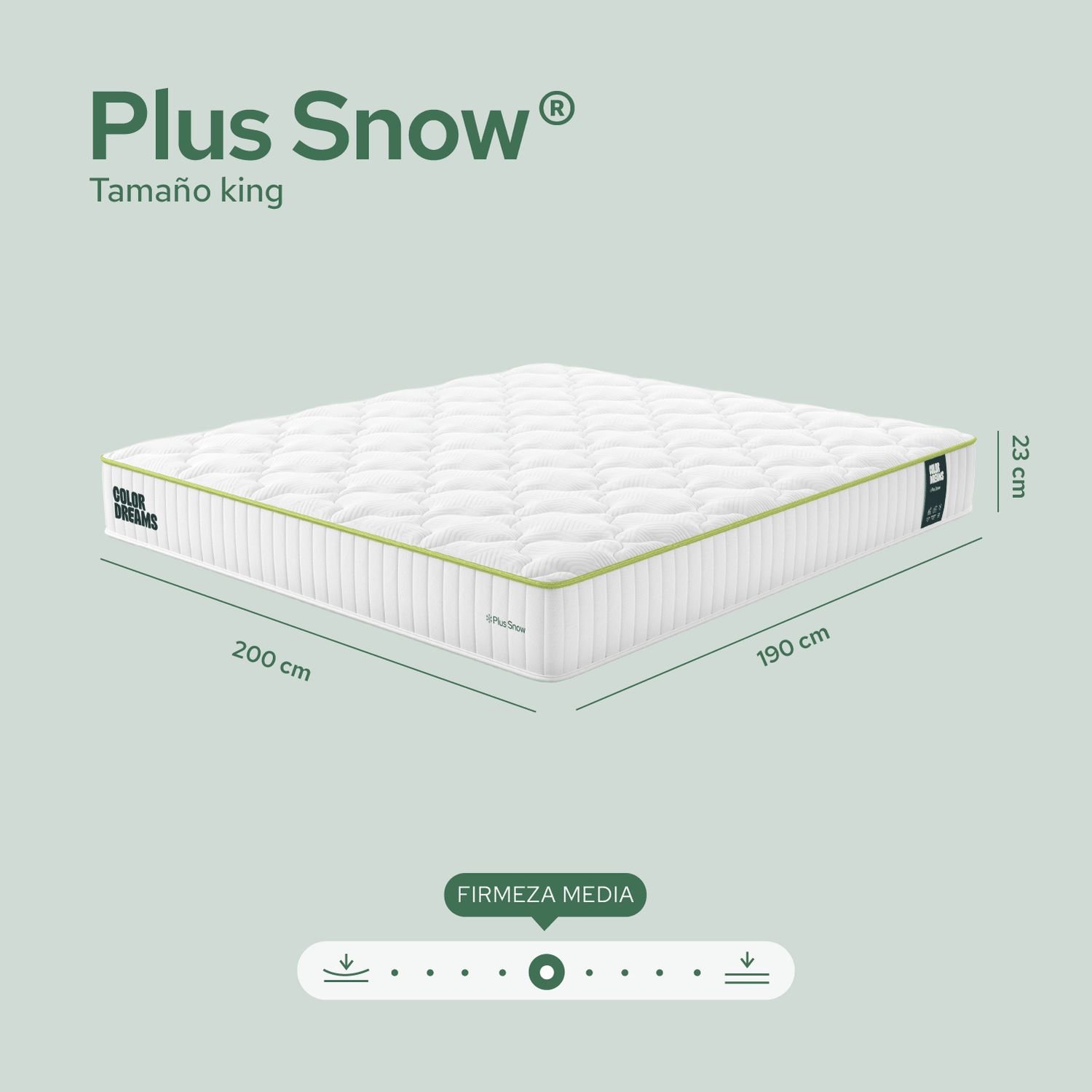 Colchón King Color Dreams | Memory Foam 23cm | Caja - ColorDreams