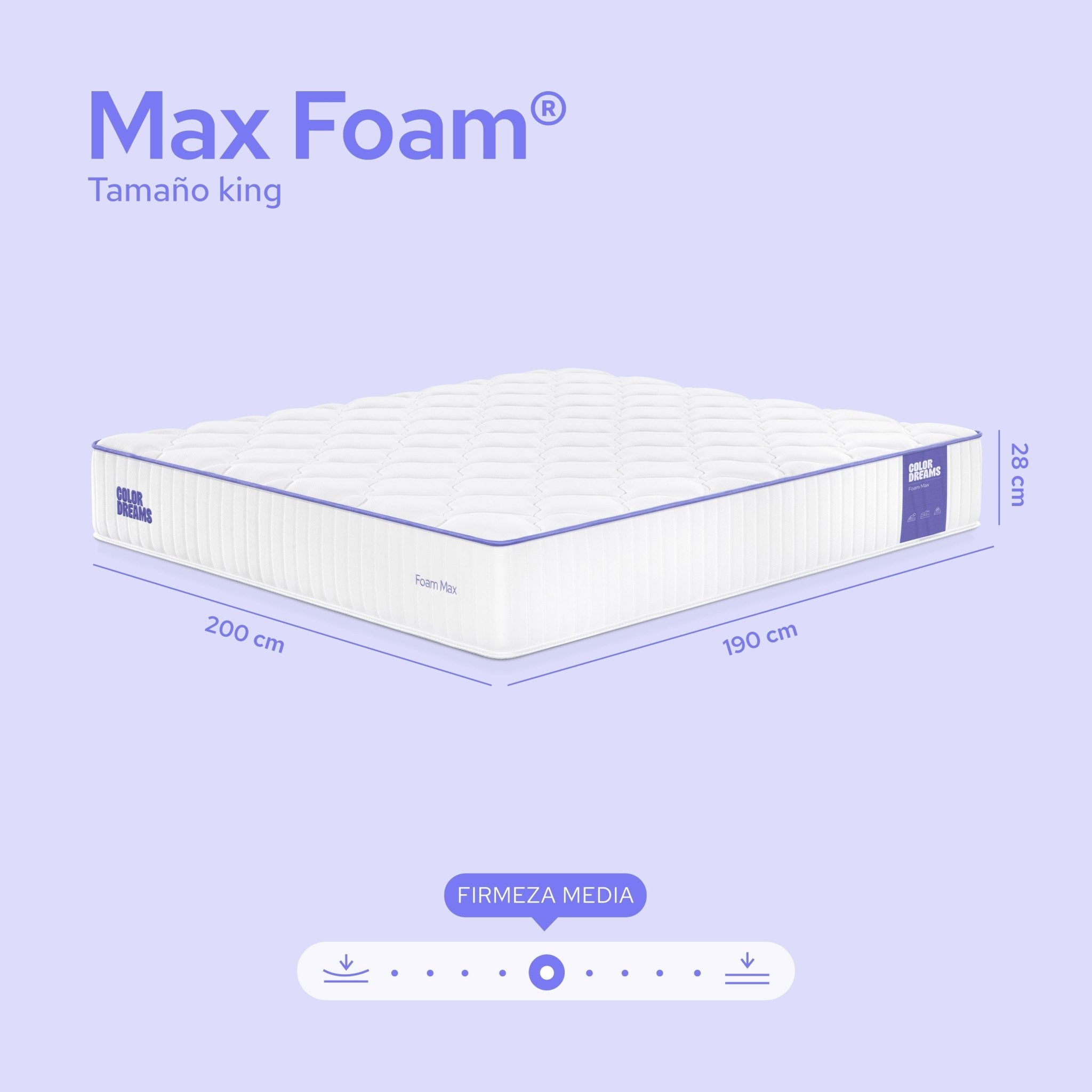Colchón King Foam Max 28 cm - ColorDreams