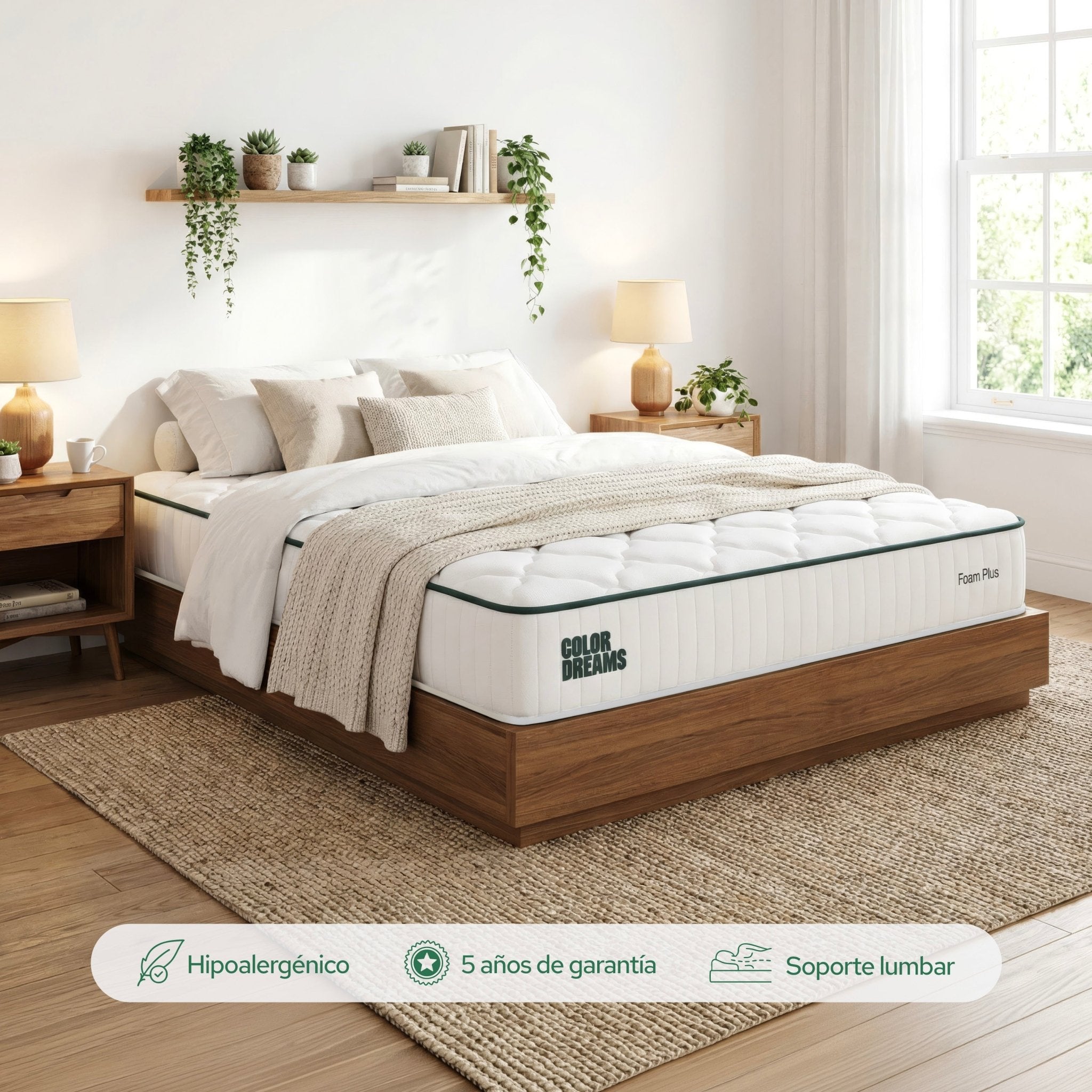 Colchón King Plus Foam 23cm - ColorDreams