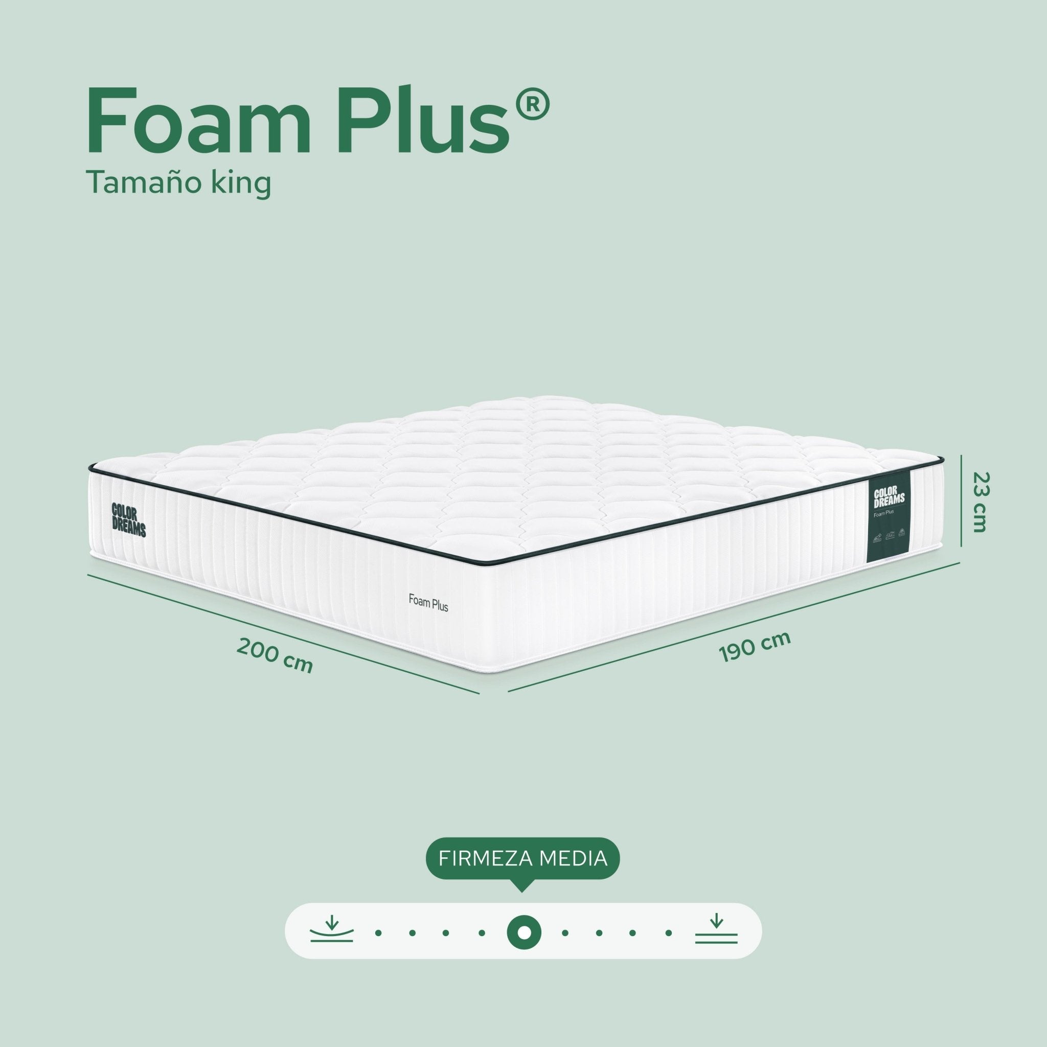 Colchón King Plus Foam 23cm - ColorDreams