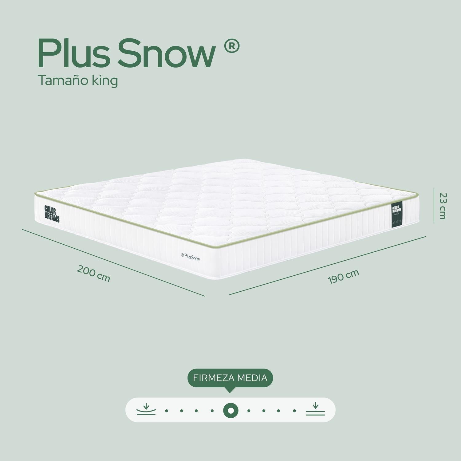 Colchón King Snow Plus 23cm - ColorDreams