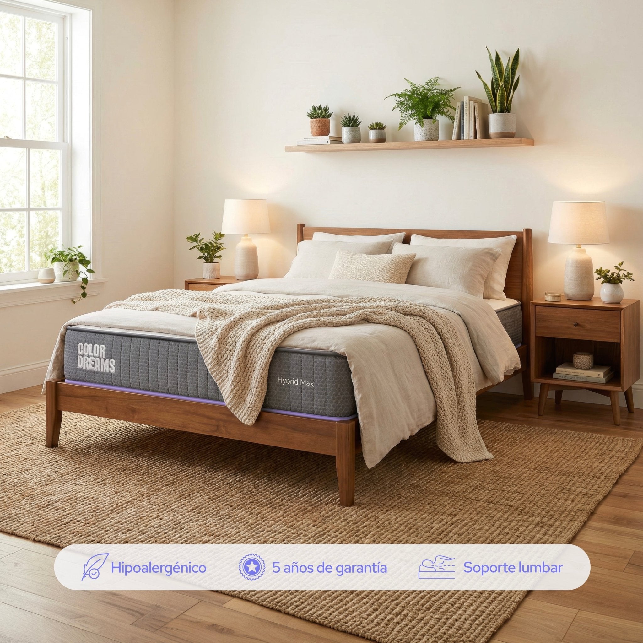 Colchón Matrimonial Max Hybrid 25cm - ColorDreams