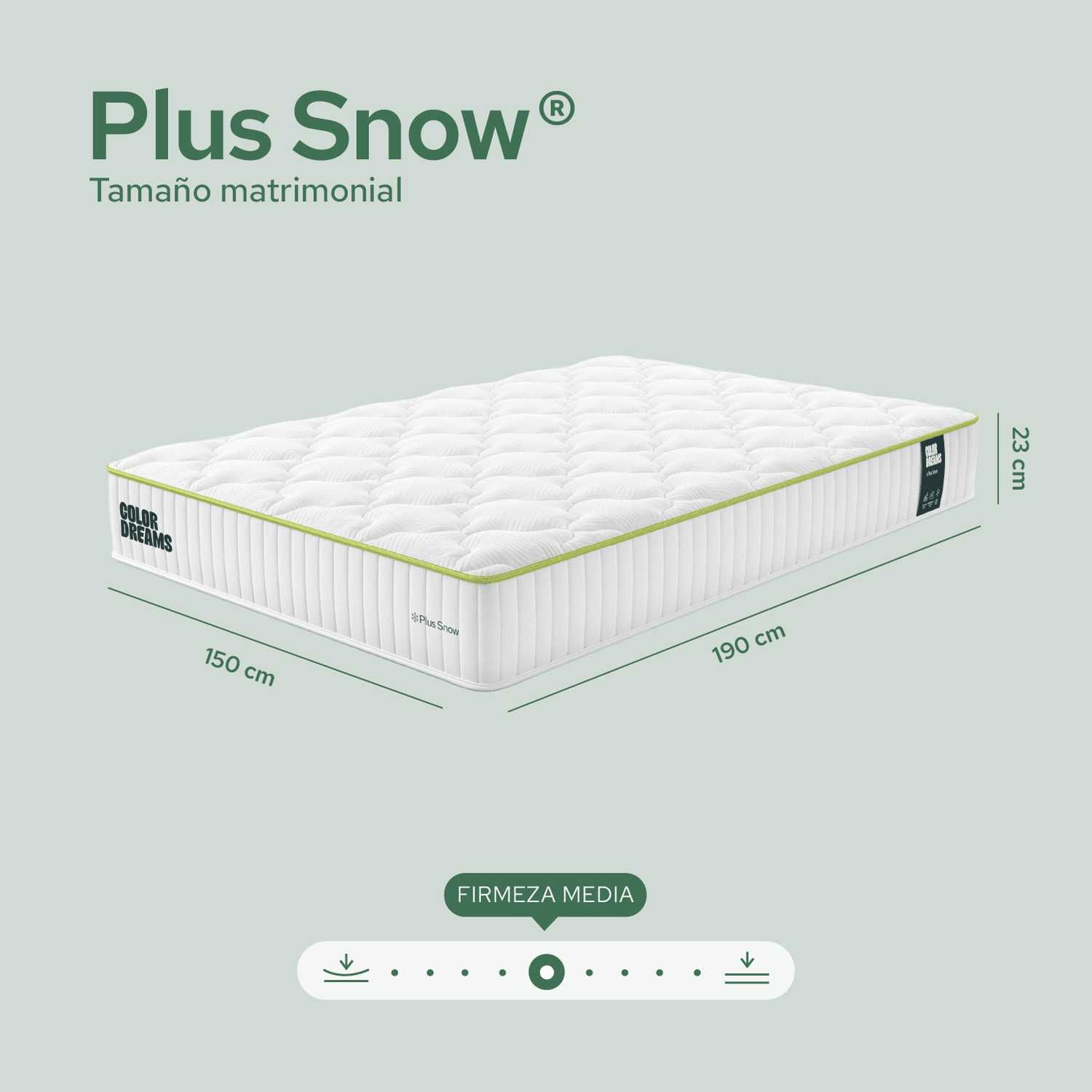 Colchón Queen Snow Plus Foam 23cm - ColorDreams