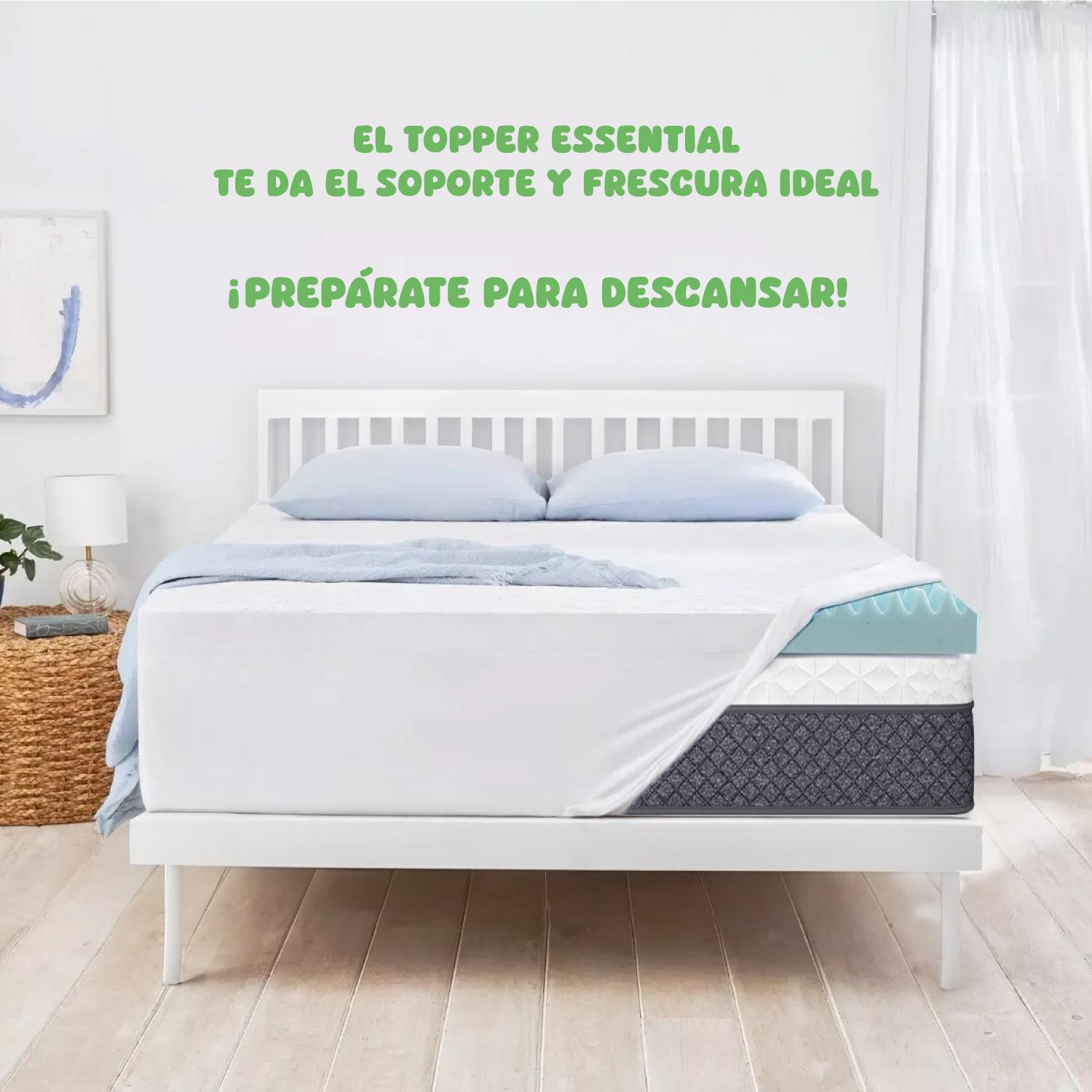 Colchoneta Topper Cubrecolchon Individual Memory Foam 5cm - ColorDreams