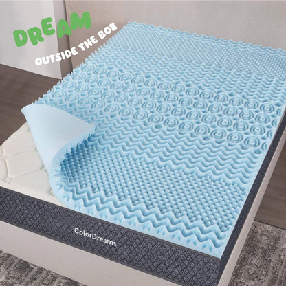 Colchoneta Topper Cubrecolchon Individual Memory Foam 5cm - ColorDreams